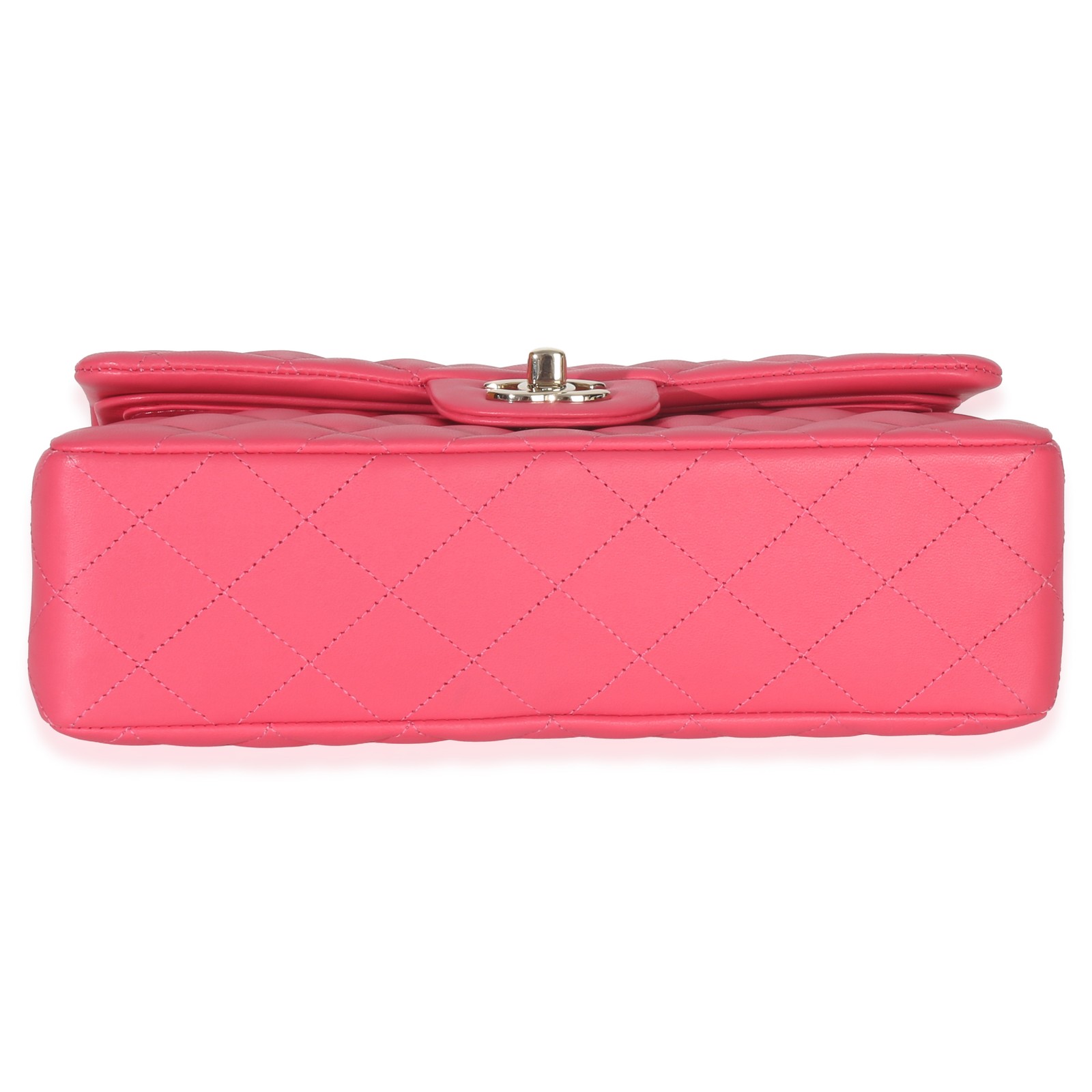 Chanel Pink Quilted Lambskin Small Classic Double Flap Bag image 10