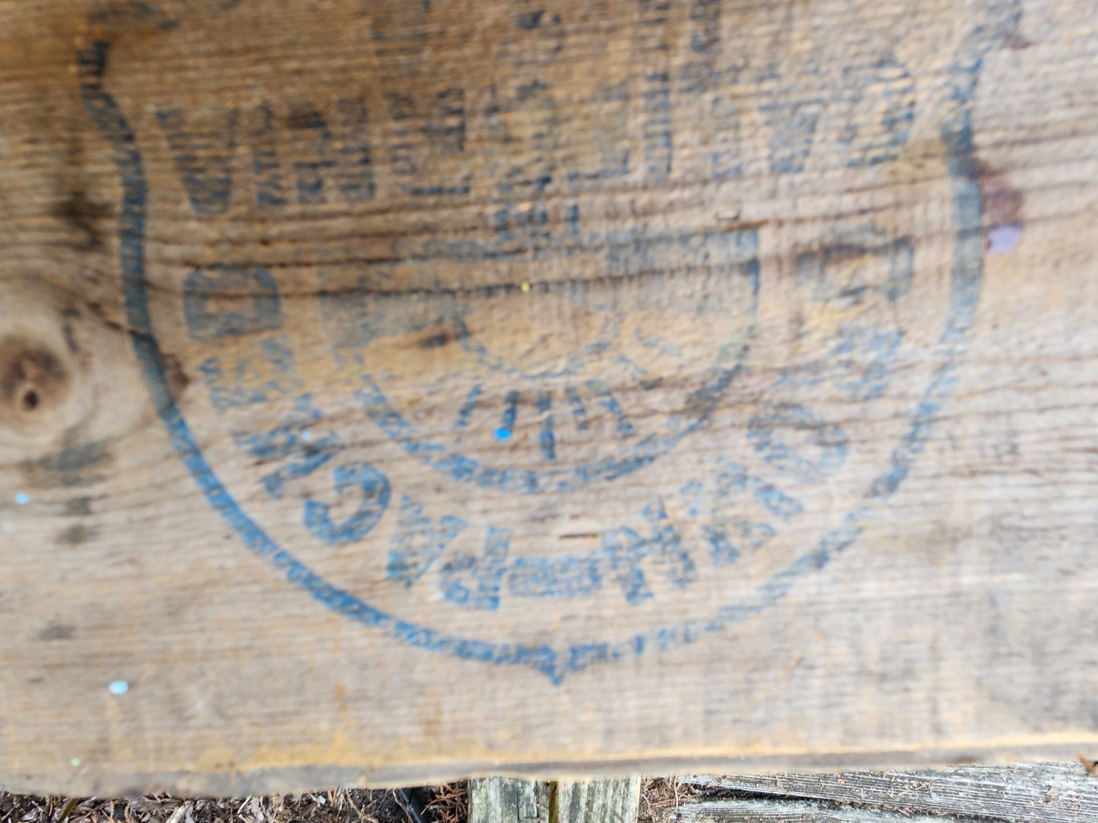 Herald Brand Prunes Wood Box Shipping Crate California Fruit Vintage Distressed