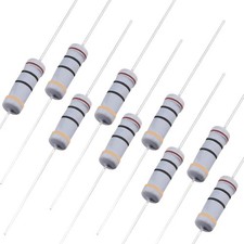 50Pack Carbon Film Resistors 10 Ohm 2W 5 Tolerances 4 Color Bands
