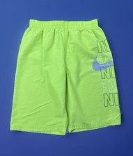 Nike Boys  Valley Vibrant Lime With Mesh Brief Lining Swim Shorts, Size L