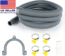 Universal 6.5 Ft Washing Machine & Dishwasher Drain Hose Extension Kit with U-Be