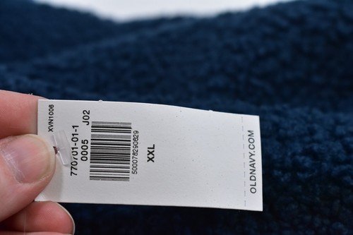 Old Navy Long Sleeve Oversized Color Block Sherpa Sweatshirt Blue Womens 2XL - 第 8/9 張圖片