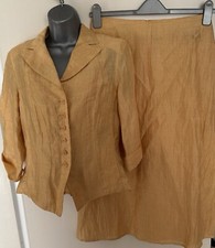 Verse Apricot Linen Blend Special Occasion Outfit Size 38 UK 12 Mother Of Bride