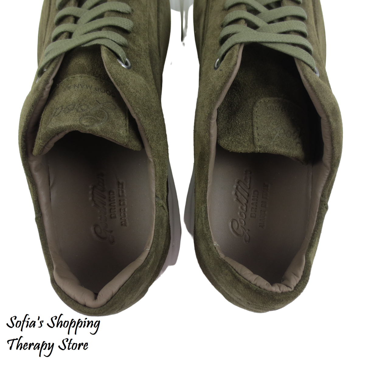 Good Man Brand Green Suede Low Top Sneakers Made In Italy Men’s Size 9 Luxury Dolce & Gabbana Green Distressed Suede Sneakers | Sendegaro IT main image 3
