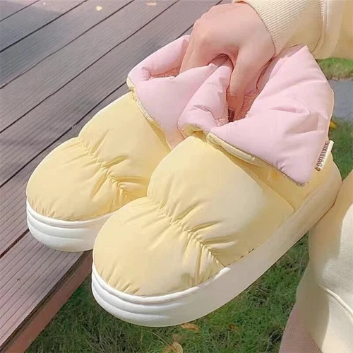 New Winter Warm Snow Boots 2023 Fur Short Non-slip Slippers High Top Bread Shoes - Picture 18 of 46