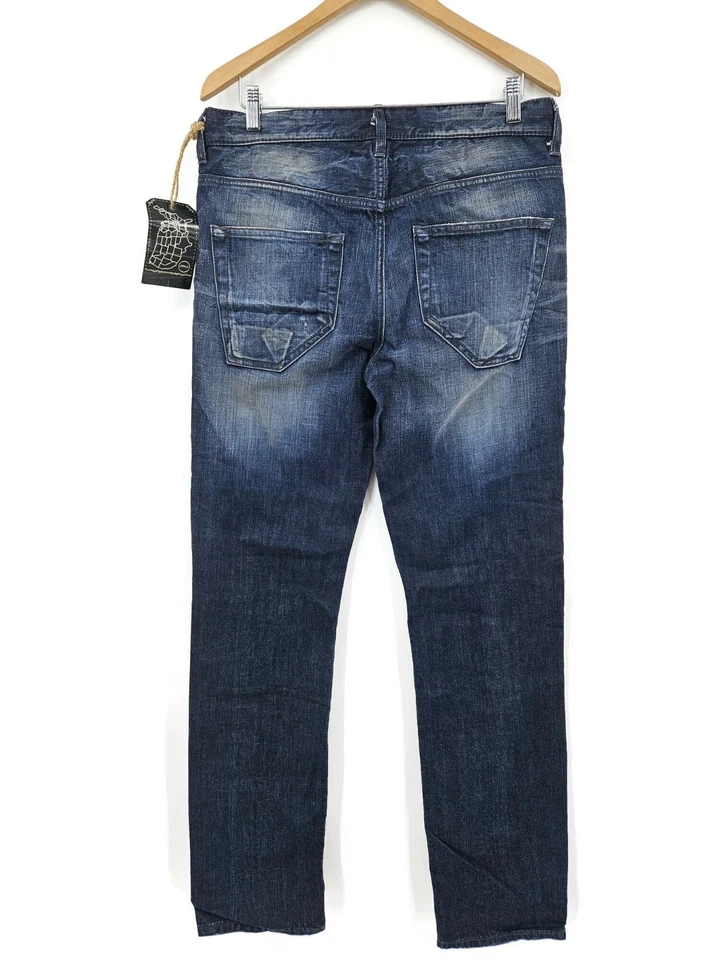 New Stitch's Black Label Dakota Denim Jeans Mens 32 x 34 Blue Pants Button Fly - Image 4 of 4