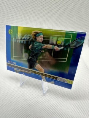 2024 Topps Chrome Tennis ANDREY RUBLEV 1st RC BLUE Refractor #34 t1
