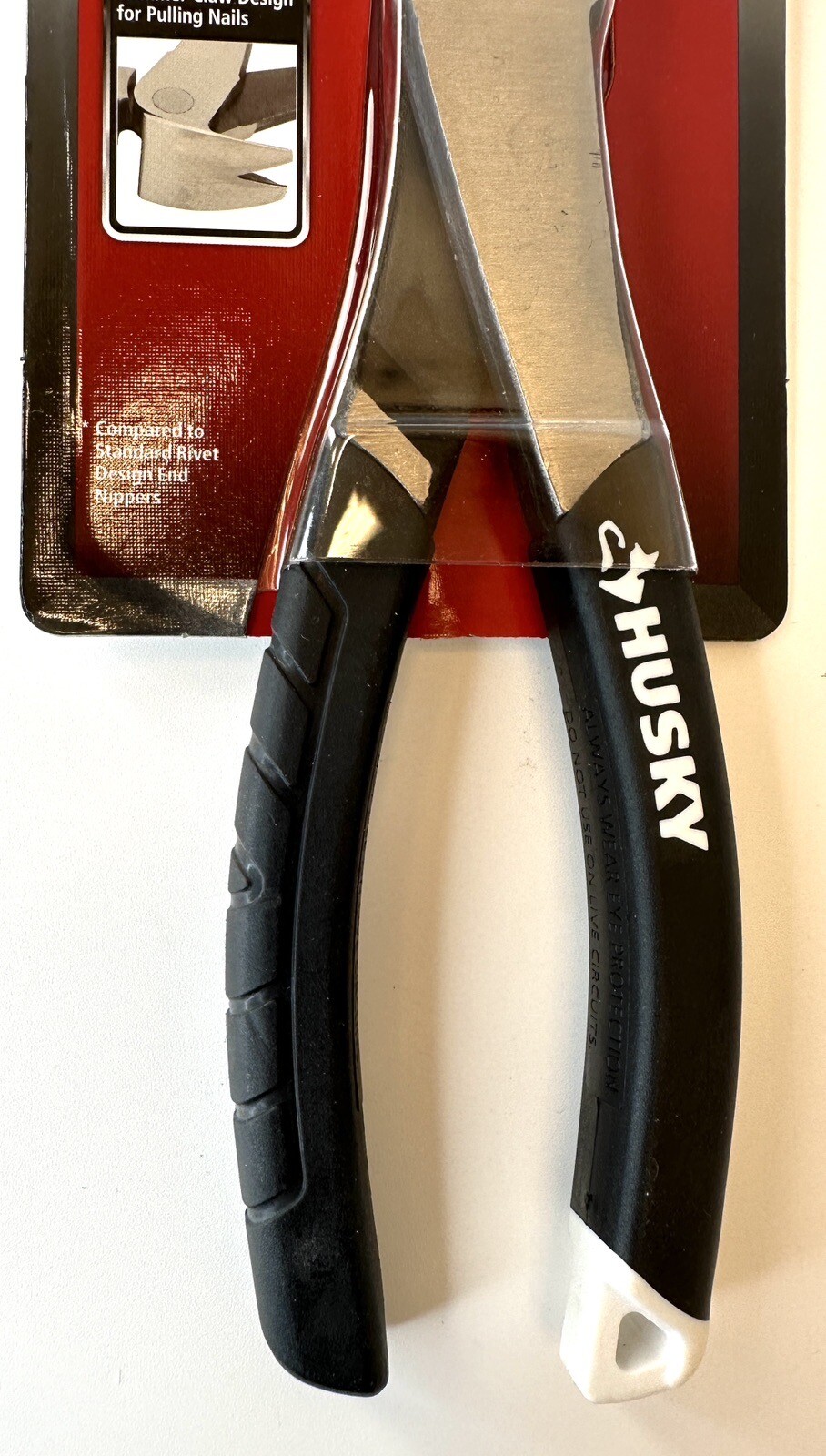 Husky 7 in End Nipper With Hammer Head Comfort Grip Handles Model 1005