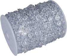 Clear 99FT DIY Diamond Acrylic Crystal Beads Strand Wedding Party Decoration
