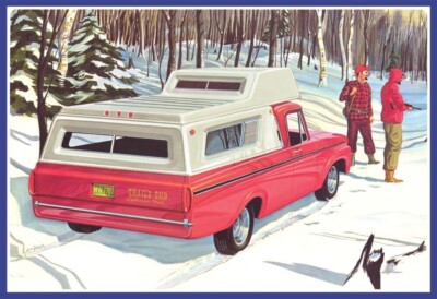 AMT 1412 1963 Ford F-100 Camper Pickup Truck Model Kit new in the box