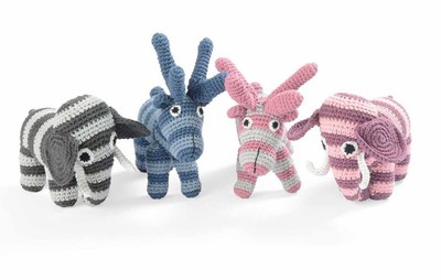 SMALLSTUFF Häkeltier crochet Moose Rentier Elch rosa oder blau 20 cm NEU 