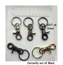 10 Heavy Duty Lobster Scissor Clasp Claw w/ Key Ring for Purse Mix from 4 Colors