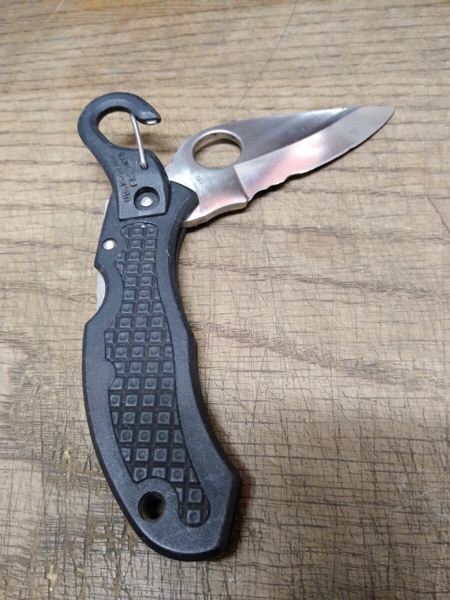 Vtg Spyderco G2 Stainless Steel Seki City Japan Semi Vtg Spyderco G2 Stainless Steel Seki City Japan Semi
