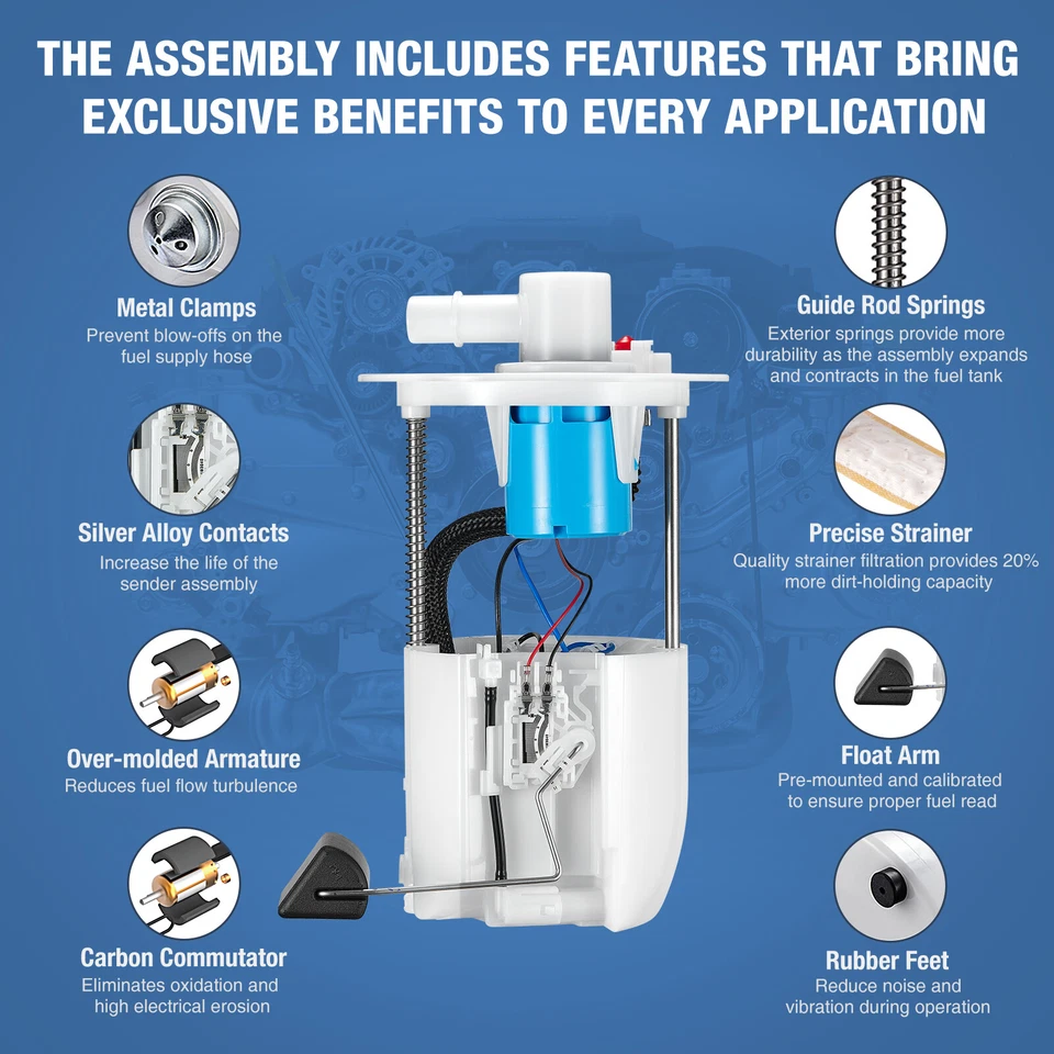 Fuel Pump Assembly for 2005-2013 Toyota Matrix Corolla Pontiac Vibe 1.8L 2.4L L4 — 第 4/4 张图片