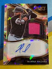 2021 Select Baseball NOMAR MAZARA Chicago White Sox Patch Auto Cracked Ice #/15
