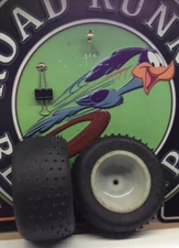 Vintage ProTrax 12mm Front / Rear Tires And Rims (Trax 4790 Tires)🇺🇸USA Shipp