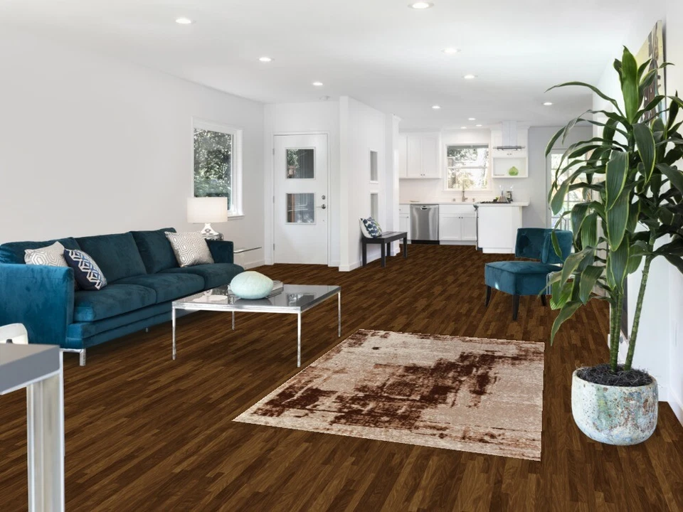 Abstract Transitional 4x6 ft Rug Bedroom Rug - Image 2 of 4