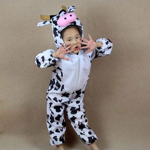 Niños Niños Pequeños Dibujos Animales Leche Vaca Disfraz Actuación para Niños Niñas - Imagen 5 de 6