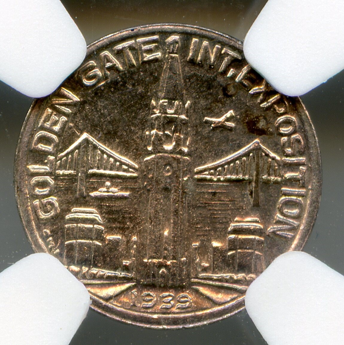 RARE 1939 CHARBNEAU DOLLAR HK-487 SC$1 / NGC MS64 ONLY 1 FINER / CALIFORNIA GOLD