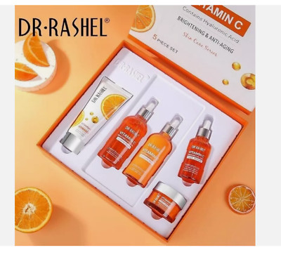 DR RASHEL Vitamin C Brightening & Anti-Aging Skin Care SET 5 in 1 With Box ~ NEW