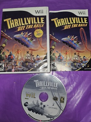 Wii THRILLVILLE Off the Rails, GAME, MANUAL & CASE (Nintendo, 2007) TESTED