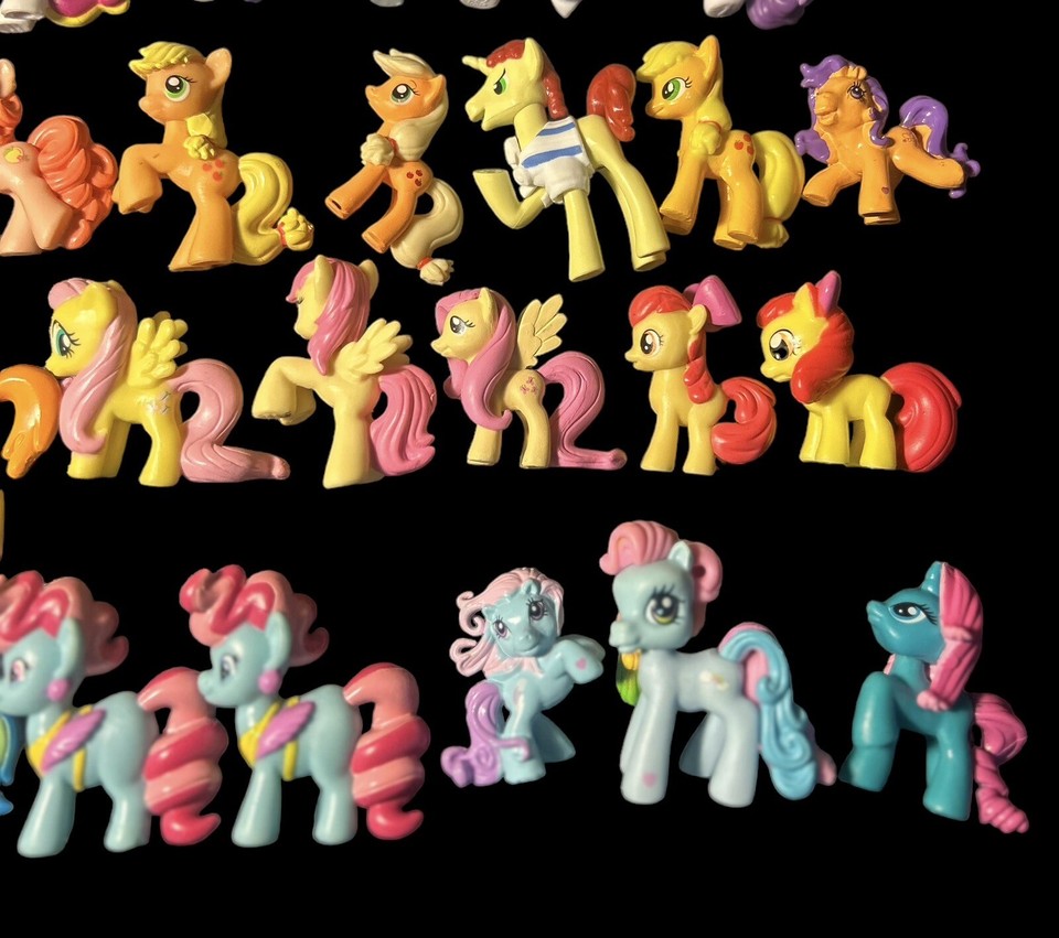 MLP My Little Pony Lot 57 Mini Figures Mixed Series Plastic 1”-2 ...