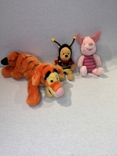 Disney Original Tigger, Vintage Bumble bee Pooh In Suit, Disney World Piglet