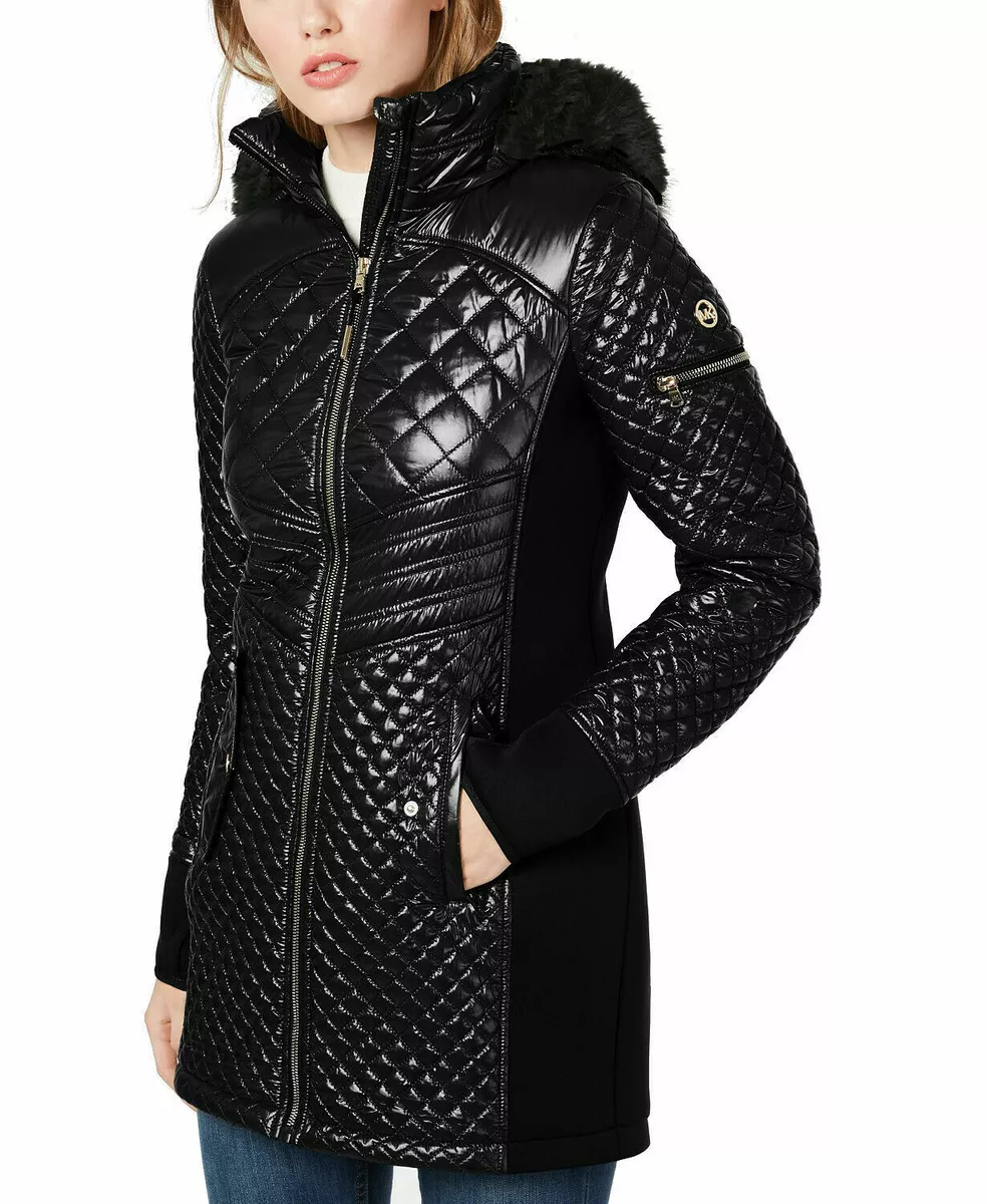 Michael kors mixed media coat clearance