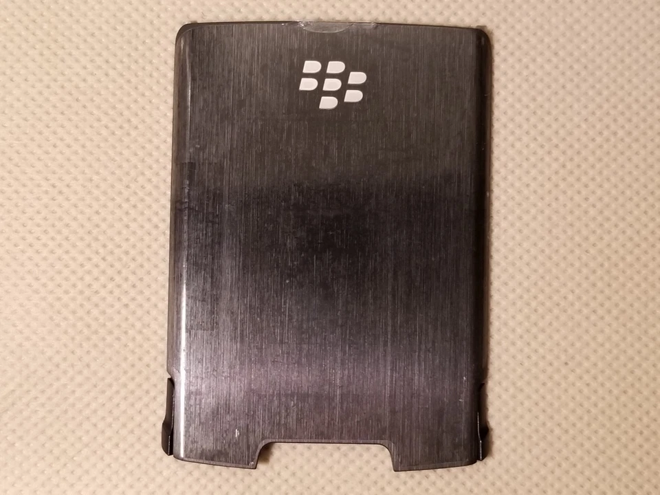 Nueva cubierta trasera de puerta de batería Blackberry OEM para STORM 9500 9530 - metal negro Foto 2 de 3