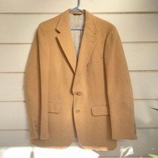 Vintage 100 Cashmere Blazer jacket, Camel color, Medium
