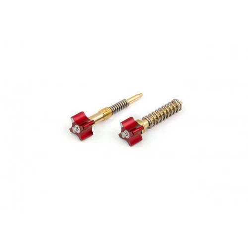 S3 KEIHIN PWK 28 TRIALS CARBURETOR AIR & IDLE ADJUSTER SCREW KIT RED TRIALS