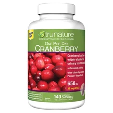 Trunature CRANBERRY 650mg, 140 Capsules EXP 9/2026