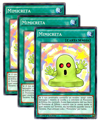 Set 3X MIMICRETA Mimiclay NECH-IT056 Common in Italienisch YUGIOH
