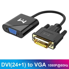 1080p Active Cable Adapter Converter DVI-D 24+1 Pin Male to VGA 15 Pin Female US