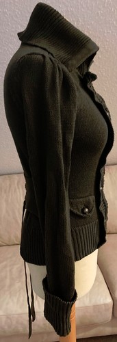 APART Stylish Women's Knit Jacket Short 36/38 Navy Green Corsage Double Row NEWw - Picture 2 of 15