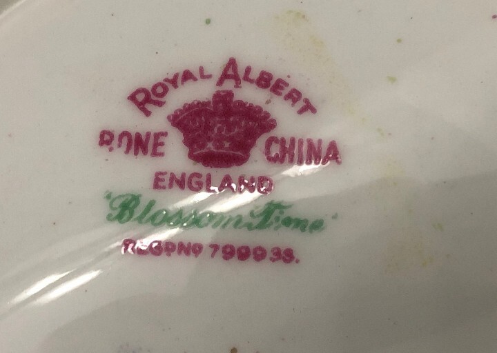 Royal Albert Blossom Time Relish Dish, Divided Serving Dish, Candy/Tidbit Dish