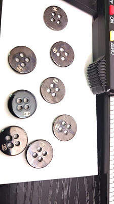 Chanel Button 15 mm Single flat 4- Hole ( ONE) metal/ made in France