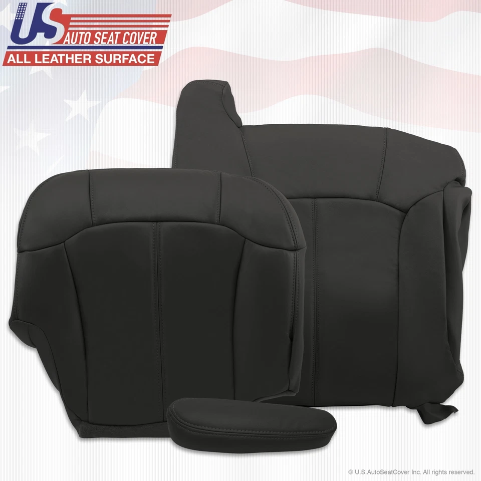 Графитовый сменный кожаный чехол на сиденье 1999 2000 2001 2002 Silverado GMC Sierra - Изображение 3 из 4