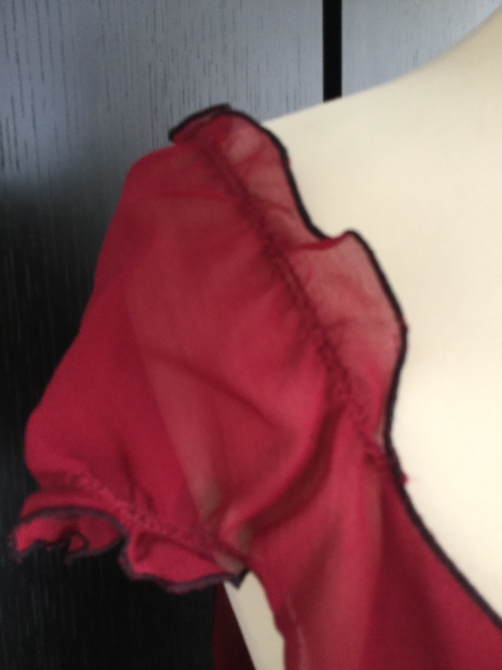 ABITO DA SERA YSL YVES SAINT LAURENT RIVE GAUCHE BORDEAUX NERO CHIFFON