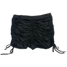 Chocolate Faux Leather Shorts Medium Black Stretch Edgy Trendy Street