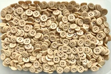 Buttons 12mm 20L Natural Cream Warm Beige 4 Hole Shirt Craft Small Button W413