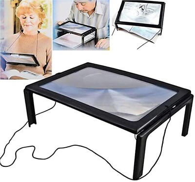 Leselupe PVC Glas Freisprecheinrichtung ganze Seite beleuchtete Lupe LED