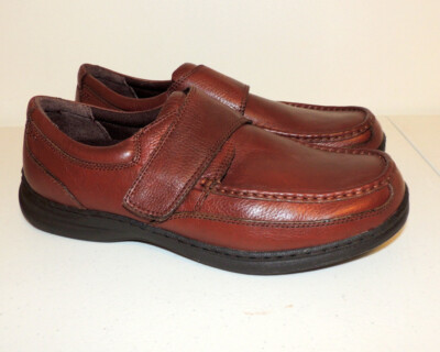 Nunn Bush Mens 11 Loafers Brown Leather Slip On Hook & Loop  display picture 3