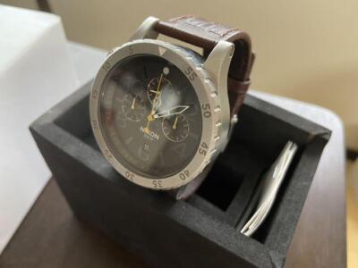 Watch Nixon 48-20 Chrono 200M Quartz Silver with Box | eBay