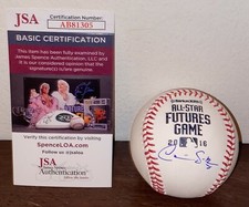 Dominic Smith Signed Autographed 2016 Futures Game Baseball New York Mets JSA