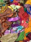 Women's 10Pc Lot Vintage Art Silk Sari For Art & Craft Work Indian Saree Fabric