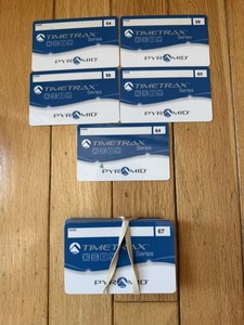Pyramid Time Systems 41302 Swipe Cards LOT Various for Timetrax TTEZ, TTEZEK
