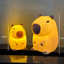 Cute Capybara Night Light Cute Cartoon Silicone Creative Bedside Sleep Night Lam
