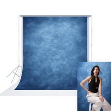 "5x7 ft Blue Abstract Texture Photo Backdrop for Headshots Portraits, Studio B