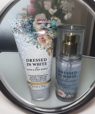 Bath  Body Works Dressed In White Mist Spray  Body Cream- Travel Size- 2.5 ml